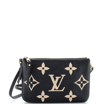Louis Vuitton Double Zip Pochette Bicolor Monogram Empreinte Giant