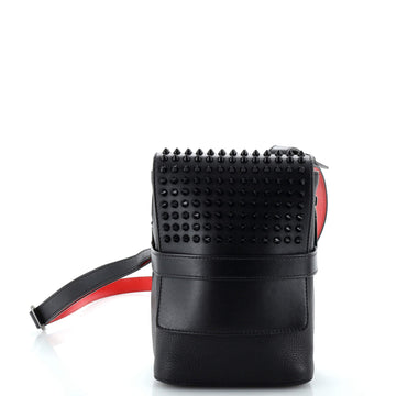 Christian Louboutin Benech Reporter Bag Spiked Leather