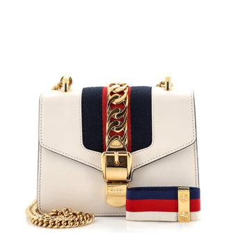Gucci Sylvie Chain Shoulder Bag Leather Mini