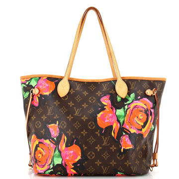 Louis Vuitton Neverfull Tote Limited Edition Monogram Roses MM