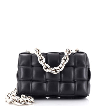 Bottega Veneta Cassette Chain Crossbody Bag Padded Maxi Intrecciato Leather