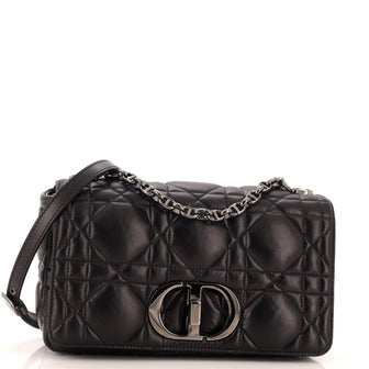 Christian Dior Caro Bag Macrocannage Quilt Calfskin Medium