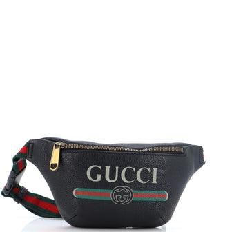 Gucci Logo Belt Bag Printed Leather Small
