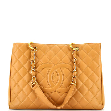 Chanel Vintage Grand Shopping Tote Quilted Caviar