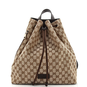 Gucci Drawstring Backpack (Outlet) GG Canvas Medium