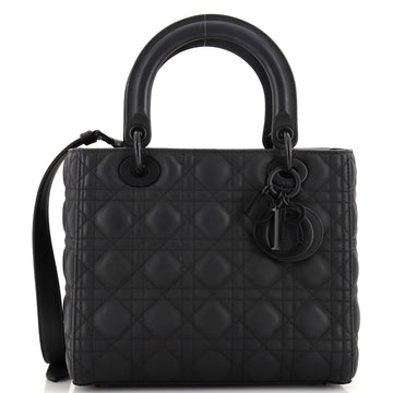 Christian Dior Ultra Matte Lady Dior Bag Cannage Quilt Calfskin Medium