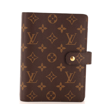 Louis Vuitton Ring Agenda Cover Monogram Canvas MM