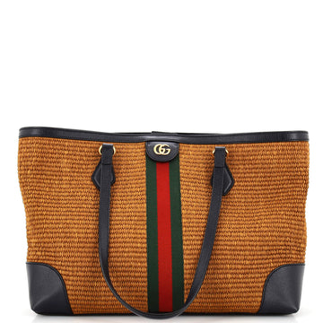 Gucci Ophidia Shopping Tote Straw Medium