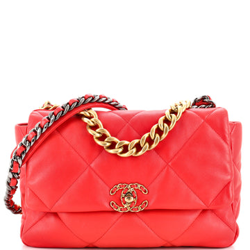 Chanel 19 Flap Bag Quilted Leather Large