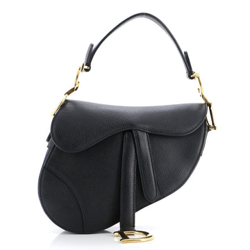 Christian Dior Saddle Handbag Leather Mini