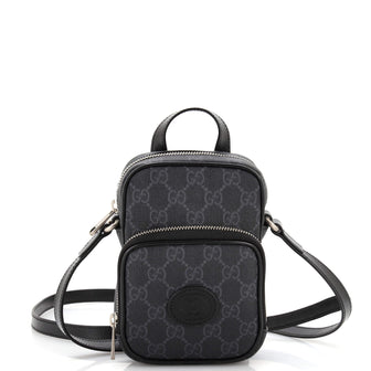 Gucci Interlocking G Patch Top Handle Crossbody Bag GG Coated Canvas Mini