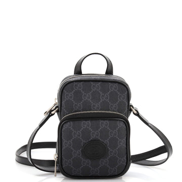 Gucci Interlocking G Patch Top Handle Crossbody Bag GG Coated Canvas Mini