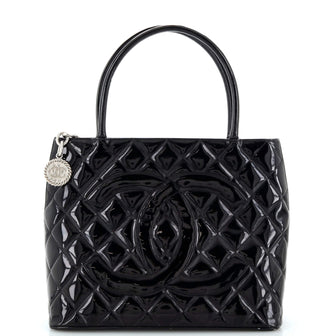 Chanel Medallion Tote Quilted Patent