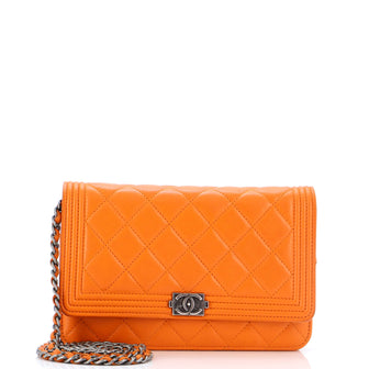 Chanel Boy Wallet on Chain Quilted Lambskin