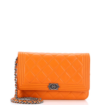 Chanel Boy Wallet on Chain Quilted Lambskin