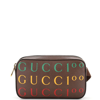 Gucci Aria 100th Anniversary Belt Bag Printed Leather