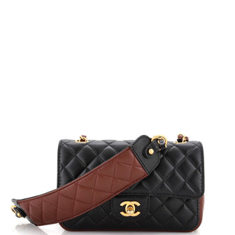 Chanel Strap Into Flap Bag Quilted Calfskin Small