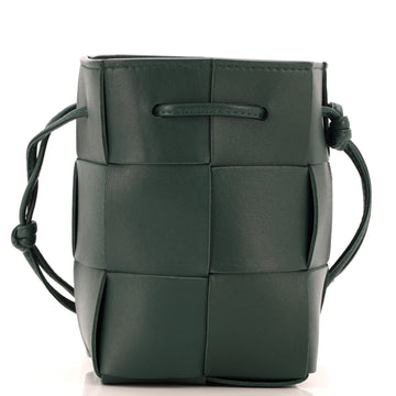 Bottega Veneta Cassette Bucket Bag Maxi Intrecciato Leather Mini