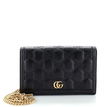 Gucci Petite GG Marmont Chain Wallet GG Matelasse Leather Mini