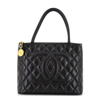 Chanel Medallion Tote Quilted Caviar