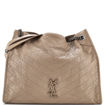Saint Laurent Niki Shopping Tote Crocodile Embossed Leather Medium