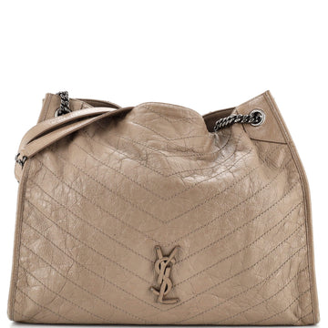 Saint Laurent Niki Shopping Tote Crocodile Embossed Leather Medium