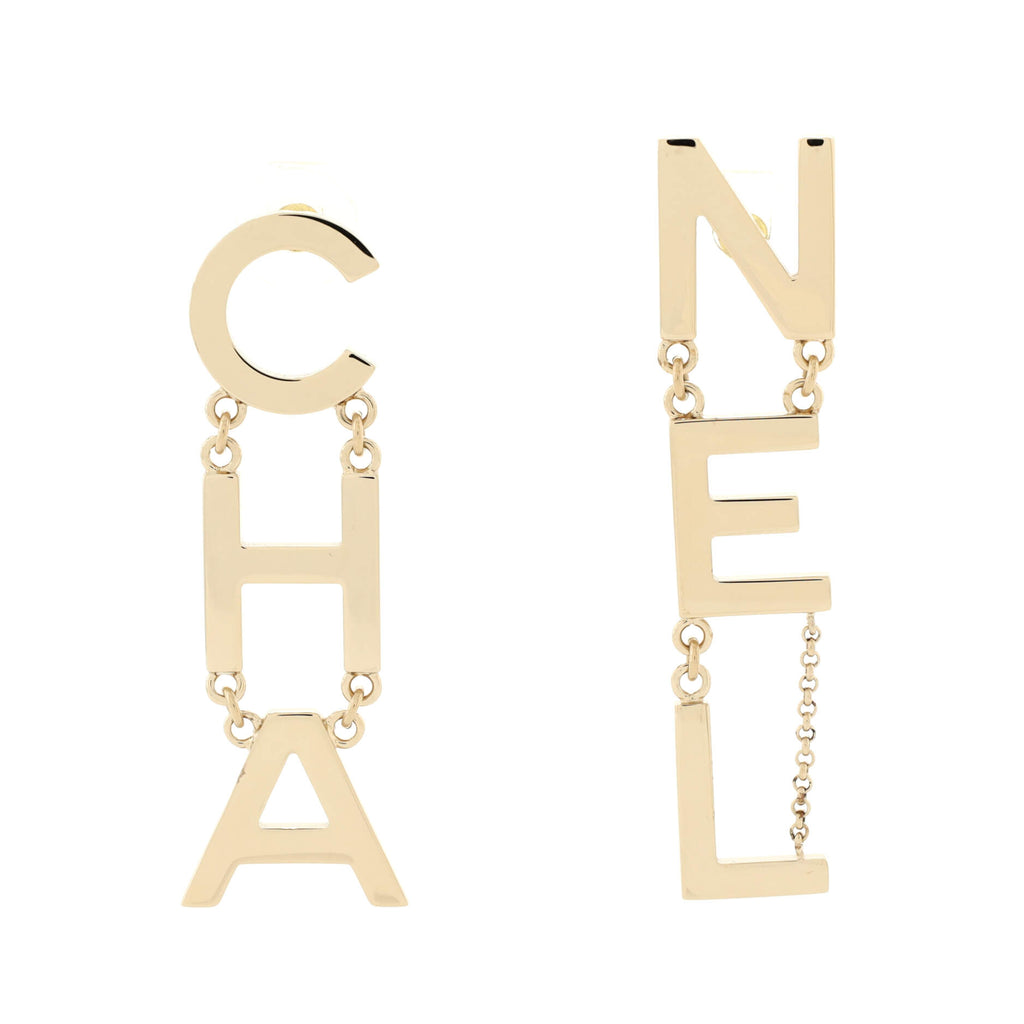 CHA-NEL Drop Earrings Metal / gold