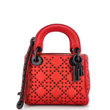 Christian Dior Supple Lady Dior Bag Cannage Studded Lambskin Mini