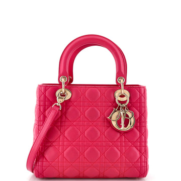 Christian Dior Lady Dior Bag Cannage Quilt Lambskin Medium