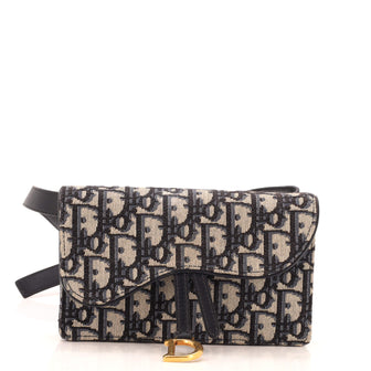 Christian Dior Saddle Rectangular Belt Bag Oblique Canvas
