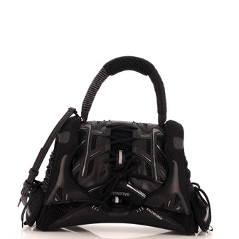 Balenciaga SneakerHead Top Handle Bag Mesh and Faux Leather Small