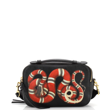 Gucci Animalier Top Handle Camera Bag Printed Leather Medium
