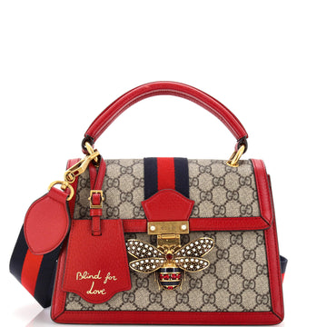 Gucci Queen Margaret Top Handle Bag GG Coated Canvas Small