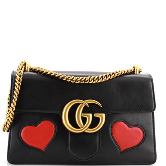 Gucci Marmont Chain Shoulder Bag Patchwork Leather Medium