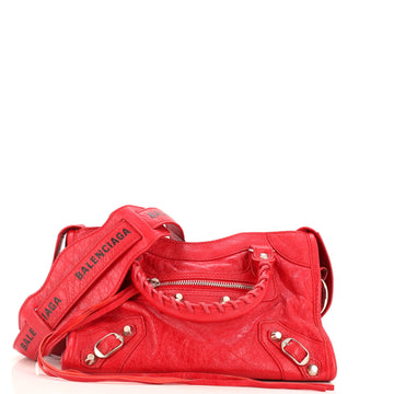 Balenciaga Logo Strap City Classic Studs Bag Leather Mini