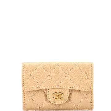 Chanel Classic Flap Card Case Quilted Caviar