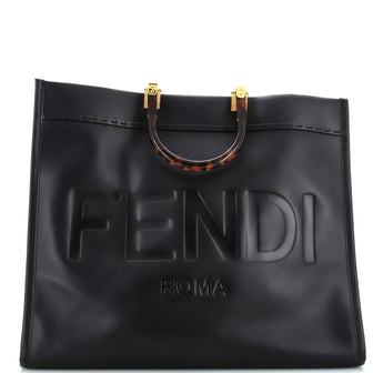 Fendi Sunshine Shopper Tote Leather Large