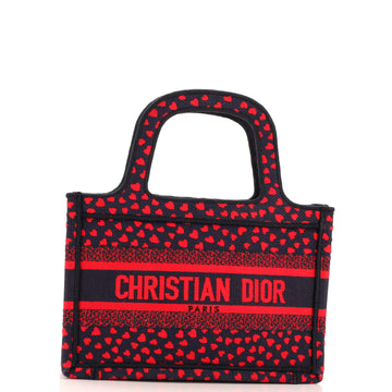 Christian Dior Book Tote I Love Paris Heart Embroidered Canvas Mini