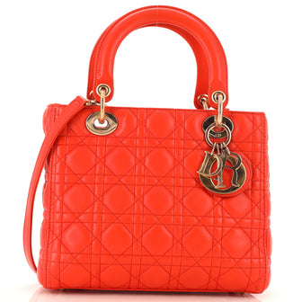 Christian Dior Lady Dior Bag Cannage Quilt Lambskin Medium