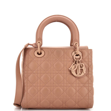 Christian Dior Ultra Matte Lady Dior Bag Cannage Quilt Calfskin Medium