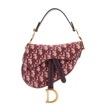 Christian Dior Saddle Handbag Oblique Canvas Mini
