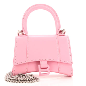 Balenciaga Hourglass Chain Top Handle Bag Leather Mini