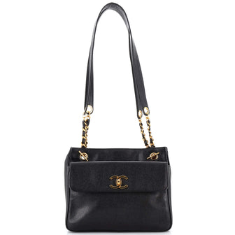 Chanel Vintage Front Pocket Tote Caviar Medium