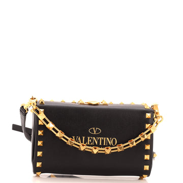 Valentino Garavani Rockstud Alcove Clutch Leather