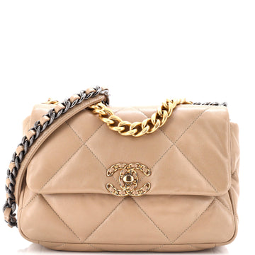 Chanel 19 Flap Bag Quilted Leather Medium