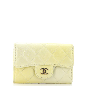 Chanel Classic Flap Card Case Quilted Iridescent Calfskin