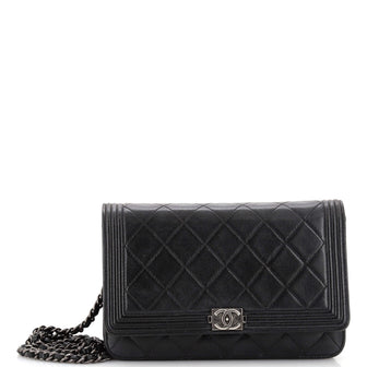Chanel Boy Wallet on Chain Quilted Lambskin