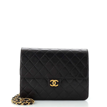 Chanel Vintage Clutch with Chain Quilted Leather Small