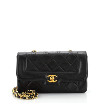 Chanel Vintage CC Chain Flap Bag Quilted Lambskin Small