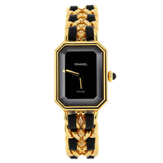 Chanel Premiere Rock Quartz Watch Plated Metal and Leather 20